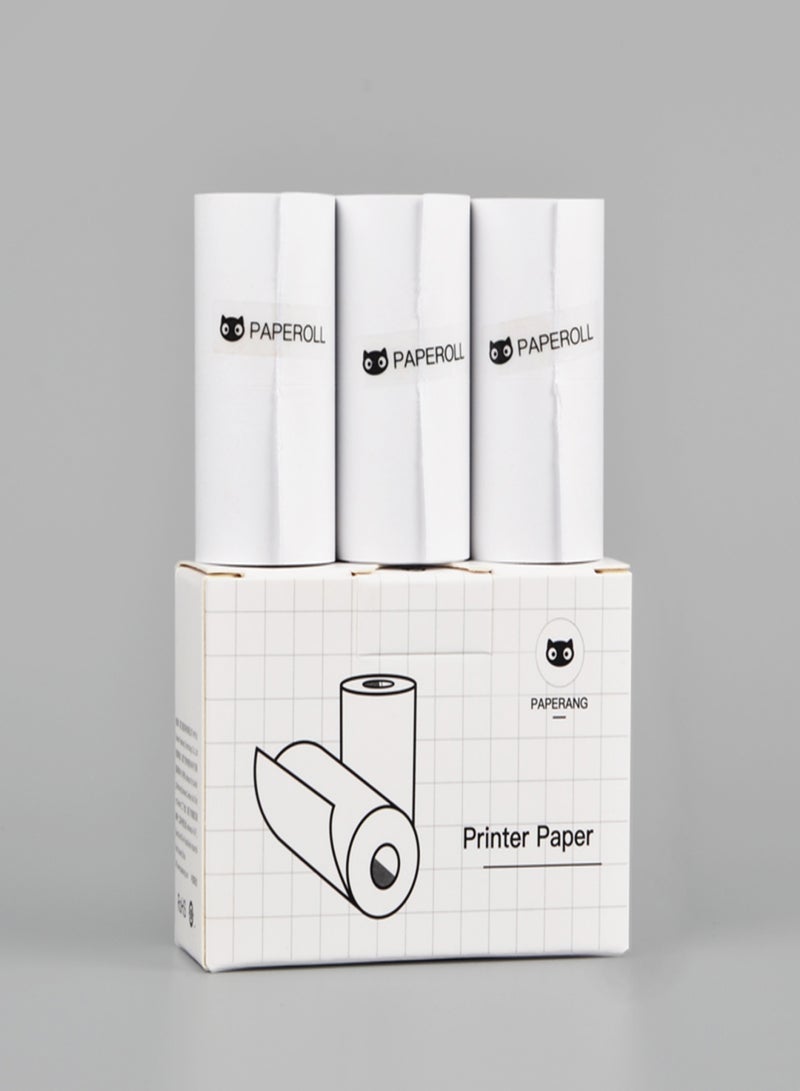 Paperang Thermal Printing Paper Adhesive Sticker Thermal Printing Paper Compatible with Paperang Pocket Printer P1/P1S/P2 57*30mm(3 Rolls) - Image 3